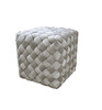Миниатюра фото пуф плетеный велюр серо-бежевый 40*40*40см garda decor n-puf-190 beg | 220svet.ru