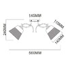 Миниатюра фото потолочная люстра rivoli helma 9067-305 б0047521 | 220svet.ru