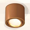 Миниатюра фото комплект накладного светильника ambrella light techno spot xs7404001 scf/pyg кофе песок/золото желтое полированное (c7404, n7004) | 220svet.ru