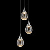 Миниатюра фото подвесной светодиодный светильник delight collection md24001004-3a chrome/clear | 220svet.ru