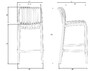 Миниатюра фото набор 3 шт стул полубарный dobrin chloe lmzl-pp777-1-n3_p_gr-03-13409 | 220svet.ru