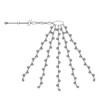 Миниатюра фото светодиодная гирлянда feron каскад 230v холодный белый cl90 32372 | 220svet.ru