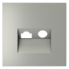 Миниатюра фото накладка для розетки tv+rj45 кат. 6 voltum s70 vls002705 (сталь) | 220svet.ru