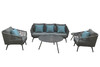 Миниатюра фото диван arial трехместный уличный серый garda decor 129kn-02613 | 220svet.ru