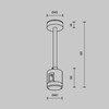 Миниатюра фото стойка для шинопровода с прямым коннектором питания maytoni flarity tra156c-ipcl1-b | 220svet.ru