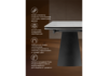 Миниатюра фото керамический стол woodville симмонс 180(260)x90 statuario titan gloss / черный / орех дуб монтана 621517 | 220svet.ru