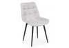 Миниатюра фото стул на металлокаркасе woodville челси к светло-серый (zd 960) / черный 632445 | 220svet.ru