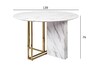 Миниатюра фото стол обеденный круглый garda decor 30f-1171-1 | 220svet.ru