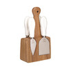 Миниатюра фото набор ножей для сыра (ножи 4 шт., подставка для ножей 1 шт.) kitchen craft | 220svet.ru