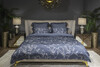 Миниатюра фото пододеяльник принт тенсель магнолия cиний 220*200 garda decor 144hf-10412 | 220svet.ru
