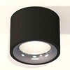 Миниатюра фото комплект накладного светильника ambrella light techno spot xs7511022 sbk/psl черный песок/серебро полированное (c7511, n7012) | 220svet.ru