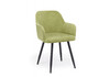 Миниатюра фото стул на металлокаркасе woodville инфини зеленый (ocean 013) / черный 631743 | 220svet.ru