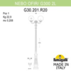 Миниатюра фото парковый фонарь fumagalli nebo ofir/g300 2l g30.202.r20.axe27 | 220svet.ru