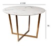 Миниатюра фото стол обеденный круглый garda decor 33fs-dt3022-bbs | 220svet.ru