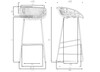 Миниатюра фото набор 2 шт стул барный dobrin frank lmzl-pp775a-n2-13381 | 220svet.ru