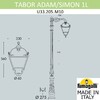 Миниатюра фото парковый фонарь fumagalli tabor adam/simon 1l  u33.205.m10.axh27 | 220svet.ru