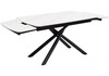 Миниатюра фото стол раскладной woodville rivoli matt white marble sintered stone / black 493170 | 220svet.ru