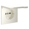 Миниатюра фото накладка для розетки с заземлением, защитными шторками и крышкой voltum s70 vls000813 (хлопок) | 220svet.ru