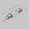 Миниатюра фото прямой коннектор питания с вводом питания однофазный maytoni accessories for tracks unity tra001cb-11w | 220svet.ru