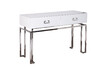 Миниатюра фото консоль 2 ящика белая/хром garda decor kfg070-ni | 220svet.ru