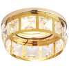 Миниатюра фото встраиваемый светильник ambrella light crystal k101 cl/g | 220svet.ru