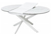 Миниатюра фото керамический стол расклладной woodville trento 120 high gloss statuario белый мрамор глянцевый керамика / белый каркас 368774 | 220svet.ru