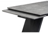 Миниатюра фото керамический стол раскладной woodville вейв 140(200)х80 серый мрамор larka grey / черный 626003 | 220svet.ru