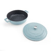 Миниатюра фото неглубокая форма для запекания pastel blue 4 л mc kitchen craft | 220svet.ru
