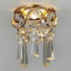 Миниатюра фото встраиваемый светильник ambrella light crystal k2222 cl/g | 220svet.ru
