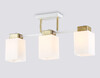 Миниатюра фото потолочная люстра на штанге ambrella light traditional loft tr tr303045/3 wh/gd | 220svet.ru