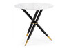 Миниатюра фото стол стеклянный woodville rock white / black 11772 | 220svet.ru