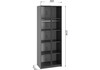 Миниатюра фото шкаф двухстворчатый woodville кассий 80 2-х ств графит 679658 | 220svet.ru