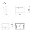 Миниатюра фото заглушка deko-light end cap h-au-01-10 set 2 pcs 979002 | 220svet.ru