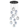 Миниатюра фото подвесная каскадная люстра odeon light mussels 5039/11 черный | 220svet.ru