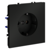 Миниатюра фото розетка встраиваемая с заземлением 16а voltum s70 vls040108 (черный матовый) | 220svet.ru