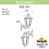 Миниатюра фото светильник уличный настенный fumagalli bisso/anna e22.131.000.aye27dn | 220svet.ru