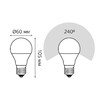Миниатюра фото лампа cветодиодная gauss e27 12w 3000k матовая 23212p | 220svet.ru