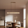 Миниатюра фото подвесной светодиодный светильник из алебастра eurosvet alabaster 604053 led латунь | 220svet.ru