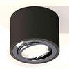 Миниатюра фото комплект накладного светильника ambrella light techno spot xs7511003 sbk/psl черный песок/серебро полированное (c7511, n7003) | 220svet.ru