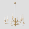 Миниатюра фото потолочная люстра на штанге crystal lux simply sp8 brass | 220svet.ru
