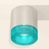 Миниатюра фото комплект накладного светильника ambrella light techno spot xs7405005 psl/bl серебро полированное/голубой (c7405, n7194) | 220svet.ru