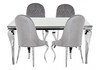 Миниатюра фото обеденная группа woodville арлетта white / gray 599472 | 220svet.ru