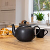 Миниатюра фото чайник заварочный 1.5 л на 6 чашек matt black kitchen craft | 220svet.ru