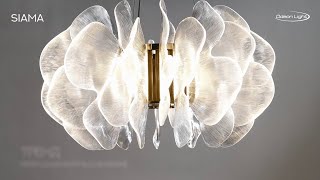 Миниатюра фото подвесная светодиодная люстра odeon light siama 5089/80l латунь | 220svet.ru